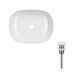 Комплект Qtap Aquarius: Раковина накладная прямоугольная 470x380x120 мм White + Донный клапан PU02 SD00053419 фото 1