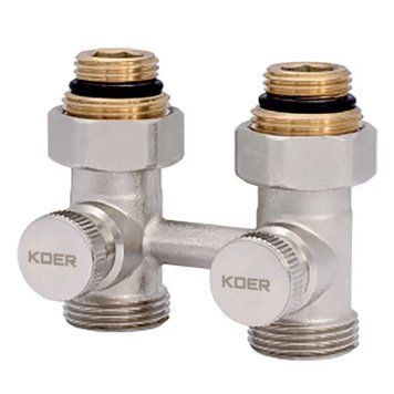 Вузол нижнього підключення радіатора прямий 3/4'' (комплект) Koer KR.1131 (KR2815) KR2815 фото