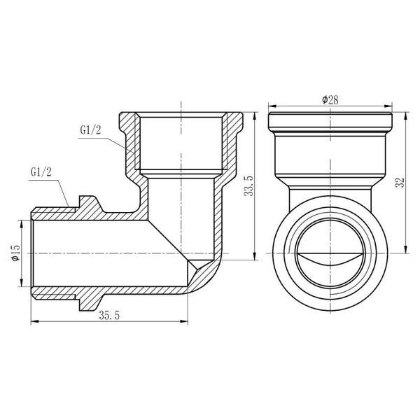Кут Thermo Alliance Forte 1/2" ВЗ хром SF372H15 SD00002715 фото
