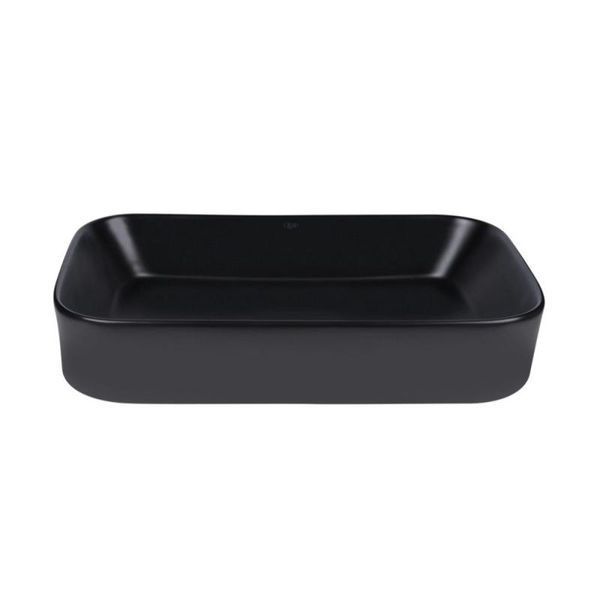 Комплект Qtap Scorpio: Раковина накладная прямоугольная 550х390х120 мм Matt Black + Донный клапан PU03 SD00053422 фото