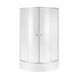 Душова кабіна Latwa SC90x90.SAT.MID.FR полукругла, скло Frost 4 мм + Душовий піддон KAPIELKA ST90x90x26, з панеллю Lidz SD00050781 фото 1