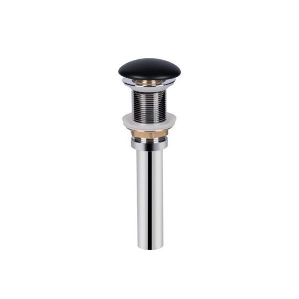 Комплект Qtap Tern: Раковина накладная прямоугольная 480х370х135 мм Matt Black + Донный клапан PU03 SD00053424 фото