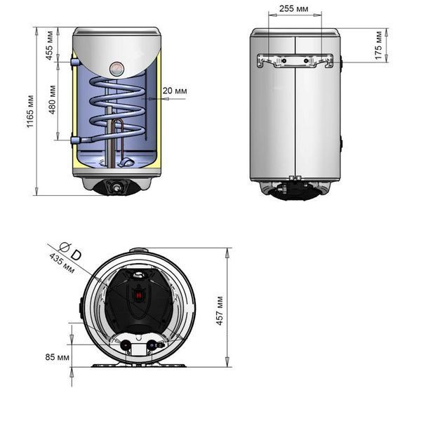 Водонагрівач комбінований Thermo Alliance 120 л. лівий мокрий ТЕН 2.0 кВт  SD00051885 фото