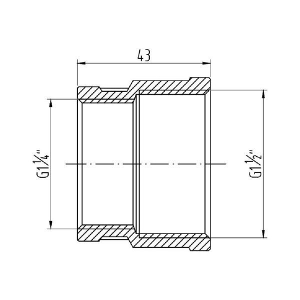 Муфта редукційна Thermo Alliance Forte 1&nbsp;1/2х1" 1/4 ВВ SF3574032 SD00002547 фото