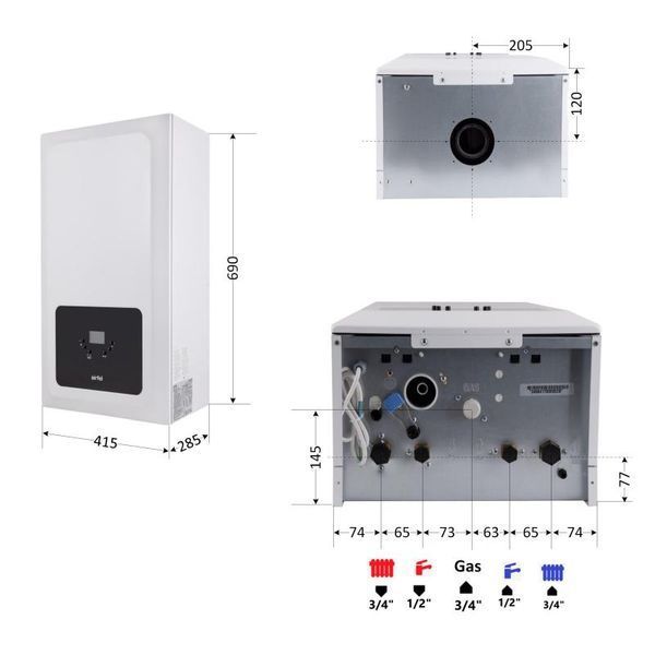 Котел газовый Airfel Optimum Premix 23 кВт конденсационный SD00053195 фото