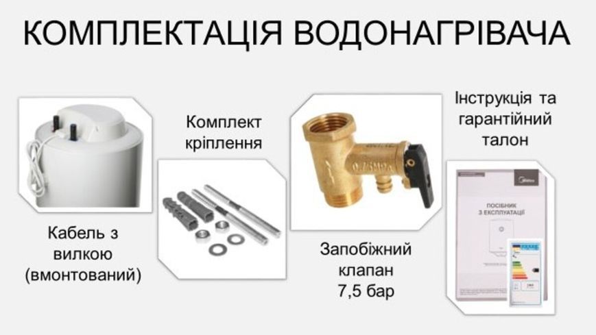 Водонагреватель MIDEA INSTALL 50 MID0004639 фото