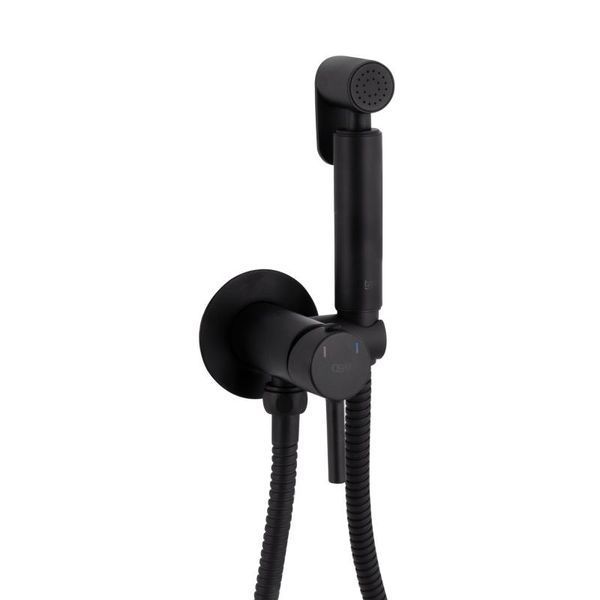 Набор для гигиенического душа Qtap Inspai-Varius округлый QTINSVARBСRV00440001 Black Matt SD00035723 фото