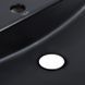 Комплект Qtap Scorpio: Раковина накладная овальная 500x380x120 мм Matt Black + Донный клапан PU03 SD00053436 фото 5