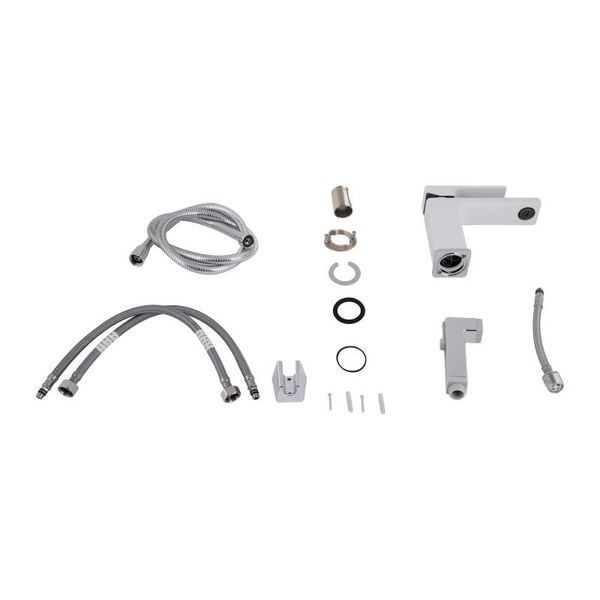 Смеситель для раковины Qtap Gemini (с гигиеническим душем) QTGEM272CRW45691 Chrome/White SD00051815 фото