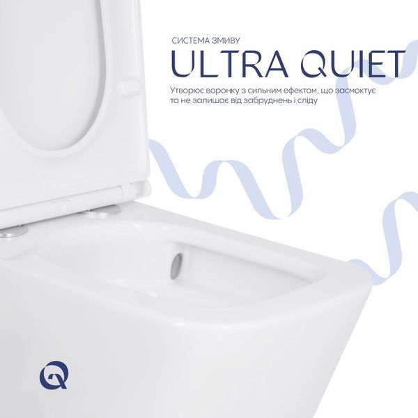 Унитаз напольный Qtap Tern Ultra Quiet безободковый с сиденьем Soft-Close QT17222175AUQ1W White SD00051948 фото