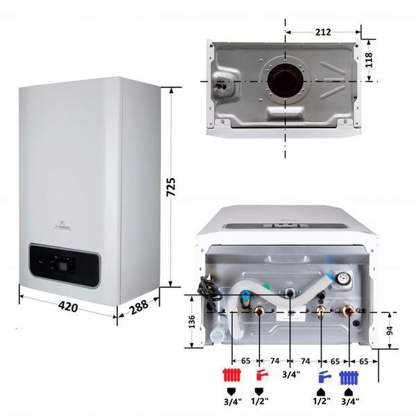 Котел газовый Thermo Alliance EWA 24 кВт двухконтурный конденсационный  SD00050508 фото