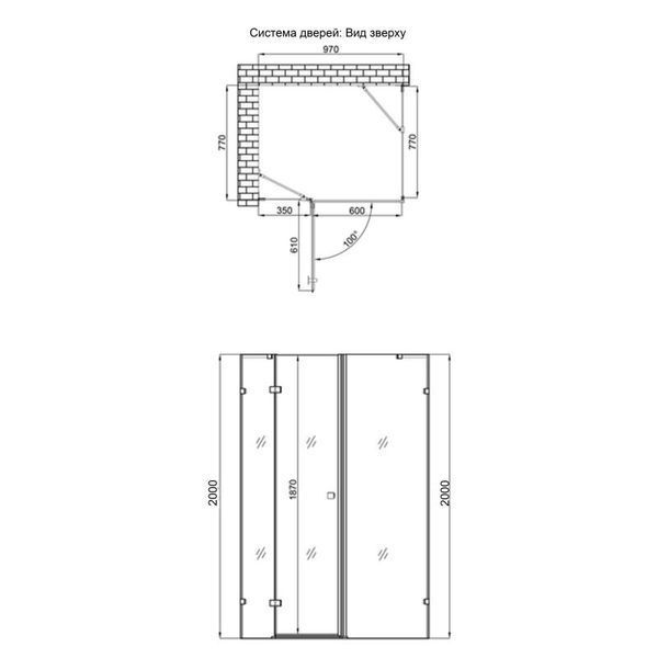 Душевая кабина Qtap Capricorn CRM1018RC6 100х80 см, стекло Clear 6 мм, CalcLess, без поддона SD00039711 фото