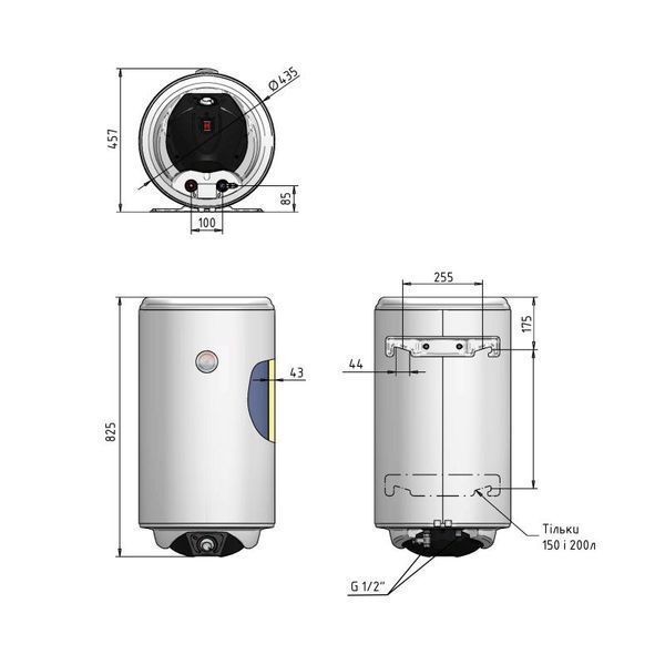 Водонагрівач електричний Thermo Alliance Spectra 80 л сухий керамічний ТЕН 2,0 кВт, d 435 мм, SD00054357 фото