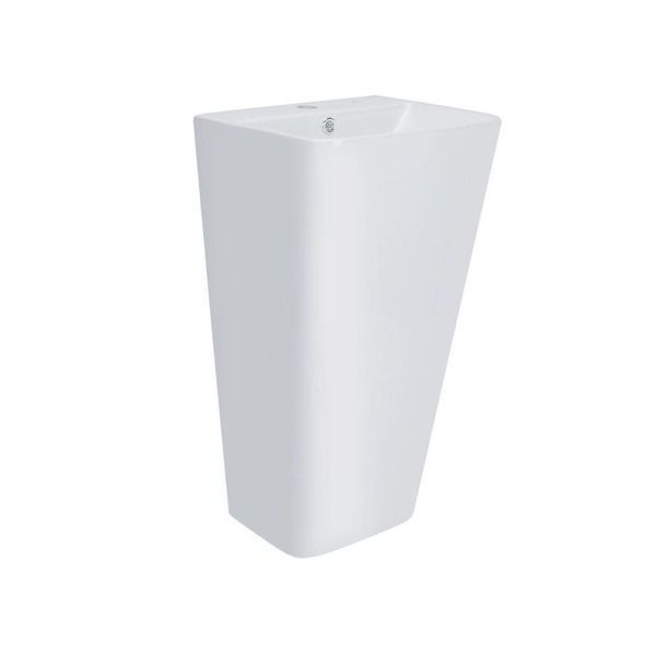 Комплект Qtap Tern: Раковина напольна моноблок 440х380х830 мм White + Донний клапан PU02O SD00053444 фото