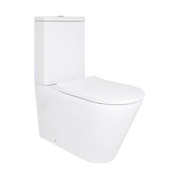 Унітаз підлоговий Qtap Vlasta Ultra Quiet безобідковий з сидінням Soft-close WHITE QT28228300W SD00052619 фото