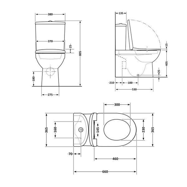 Унитаз напольный Qtap Vlasta Ultra Quiet безободковый с сиденьем Soft-close WHITE QT28228300W SD00052619 фото