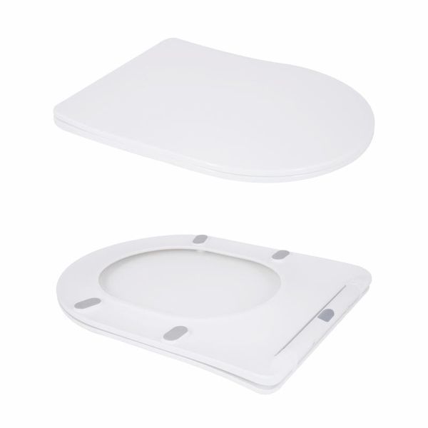 Унитаз напольный Qtap Vlasta Ultra Quiet безободковый с сиденьем Soft-close WHITE QT28228300W SD00052619 фото