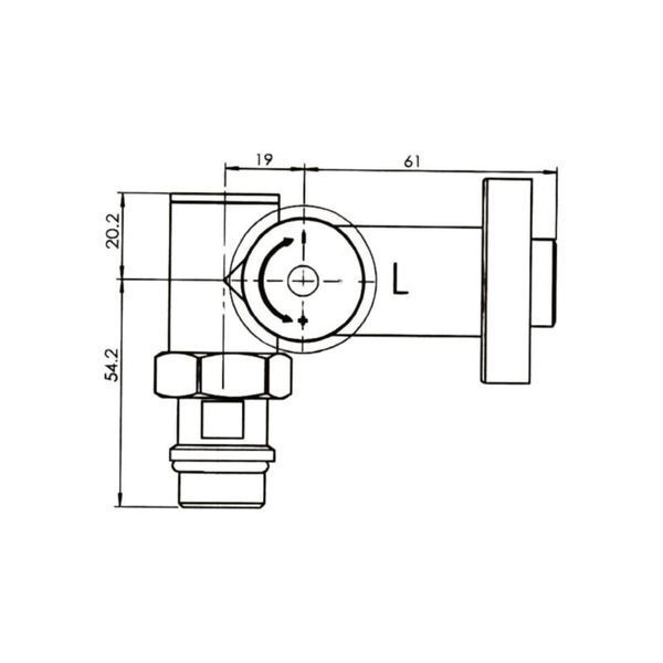 Комплект кранів SD Forte 1/2" НР для рушникосушарки кутовий SF395W15HE SD00046629 фото