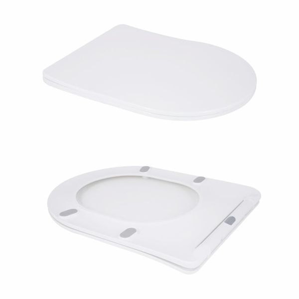 Унитаз напольный Qtap Grand Ultra Quiet безободковый с сиденьем Soft-close WHITE QT26228301W SD00052620 фото