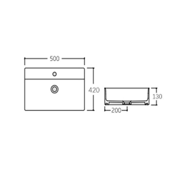Раковина Qtap Nando LT 500х420х130 White QT12116146AW SD00052919 фото