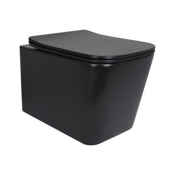Унітаз підвісний Qtap Tern New Ultra Quiet безобідковий з сидінням Soft-close MATT BLACK QT17332303ASMB SD00052572 фото
