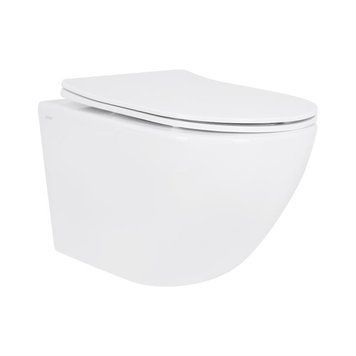 Унітаз підвісний Qtap Jay безободковий Ultra Quiet з сидінням Soft-close QT07335177W SD00050899 фото