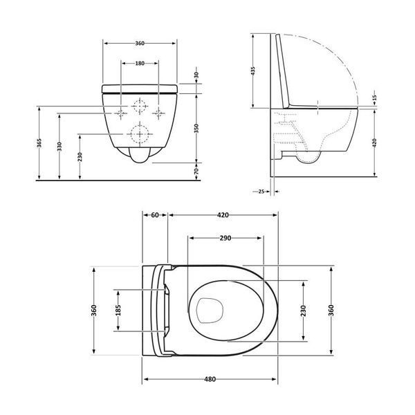 Унитаз подвесной Qtap Jay безободковый Ultra Quiet с сиденьем Soft-close QT07335177W SD00050899 фото