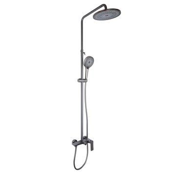 Душевая система для душа Qtap Slavonice на два потребителя QTSLA110GMB45913 Gunmetal Black PVD SD00052037 фото