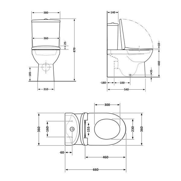 Унитаз напольный Qtap Robin Ultra Quiet безободковый с сиденьем Soft-Close MATT BLACK QT13226083AMB SD00052566 фото