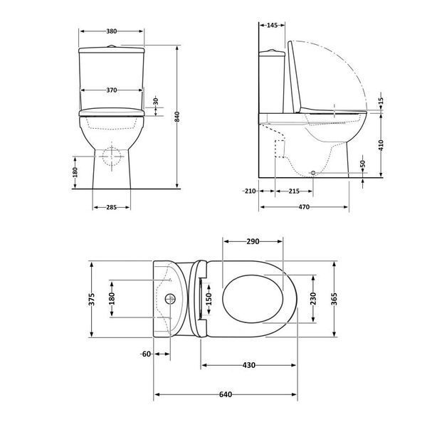 Унітаз підлоговий Qtap Jay Ultra Quiet з сидінням Soft-close 640x360x835 мм QT07222175TW White SD00053257 фото