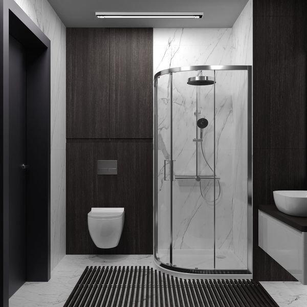 Душевая кабина Koller Pool STYLE полукруглая 900x900x1900 мм стекло прозрачное 1425652203 фото