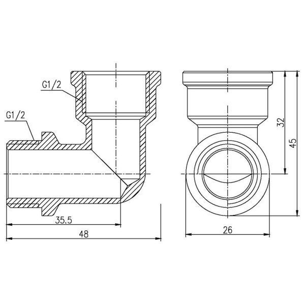 Кут Thermo Alliance Forte 1/2" ВЗ SF37215 SD00002702 фото