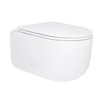 Унітаз підвісний Qtap Taurus безободковий з сидінням Soft-close QT2433084EUQW SD00051552 фото