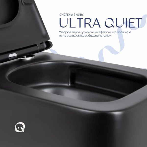 Унитаз подвесной Qtap Gemini безободковый с сиденьем Soft-close QT2533076EUQMB SD00051555 фото