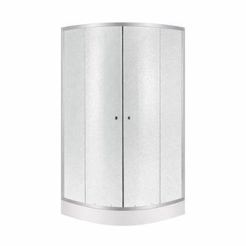 Набір Lidz душова кабіна Latwa SC80x80.SAT.LOW.FR, скло Frost 4 мм + піддон Kupala SD00048657 фото