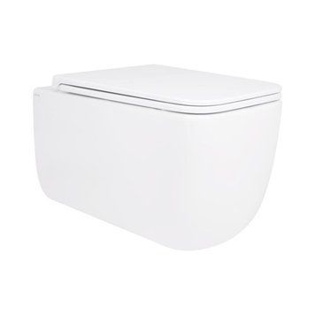 Унітаз підвісний Qtap Gemini безободковий з сидінням Soft-close QT2533076EUQW SD00051554 фото