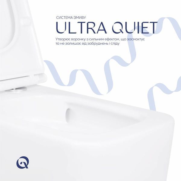 Унитаз подвесной Qtap Gemini безободковый с сиденьем Soft-close QT2533076EUQW SD00051554 фото