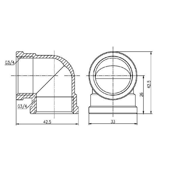 Кут Thermo Alliance Forte 3/4" ВВ SF36820 SD00002706 фото