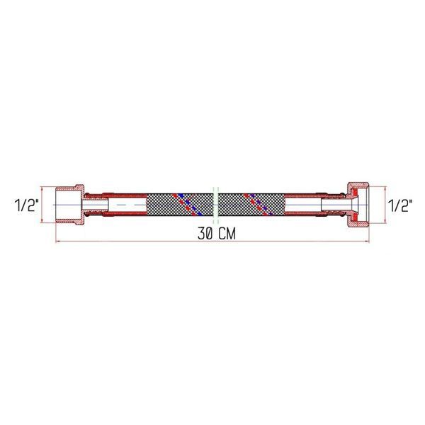 Гнучка підводка для води Thermo Alliance Forte ВЗ 30 см SF382W30 SD00002768 фото
